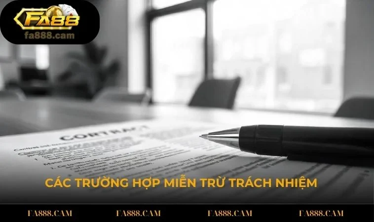 cac truong hop fa88 duoc mien trach nhiem Các trường hợp FA88 được miễn trách nhiệm