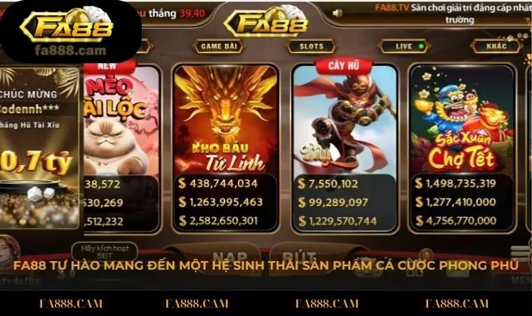 fa88 tu hao mang den he sinh thai san pham ca cuoc phong phu FA88 tự hào mang đến một hệ sinh thái sản phẩm cá cược phong phú