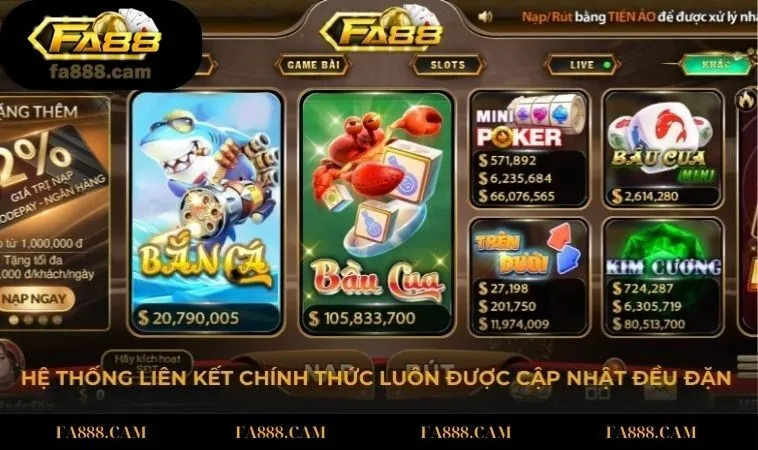 he thong lien ket Hệ thống liên kết chính thức luôn được cập nhật đều đặn