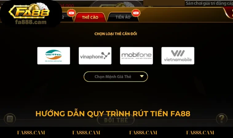 rut tien fa88 huong dan 1 Hướng dẫn quy trình rút tiền FA88 nhanh gọn lẹ cho thành viên mới